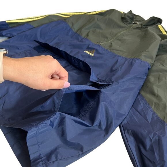 adidas Navy and Olive Windbreaker with Yellow Accents - Picture 11 of 15